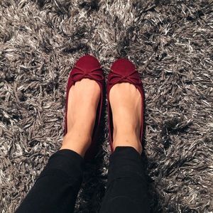 Maroon ballet flats
